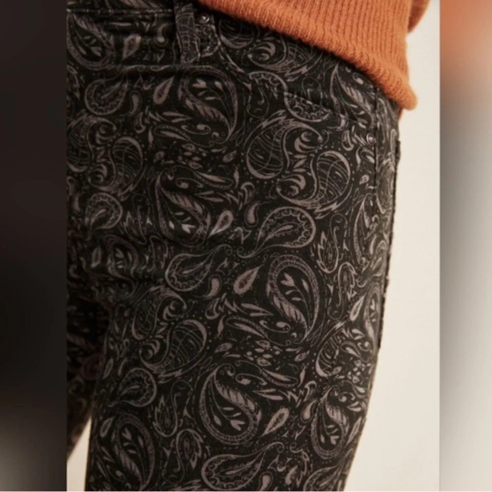 Anthropologie Ag Adriano Goldschmied | Women’s brown velvet paisley pants sz 25P